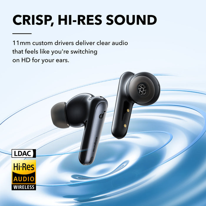 soundcore wireless earbuds with hi-res sound and LDAC support
