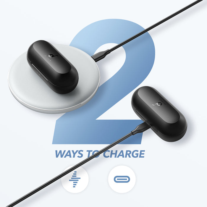 soundcore charging case with two ways to charge