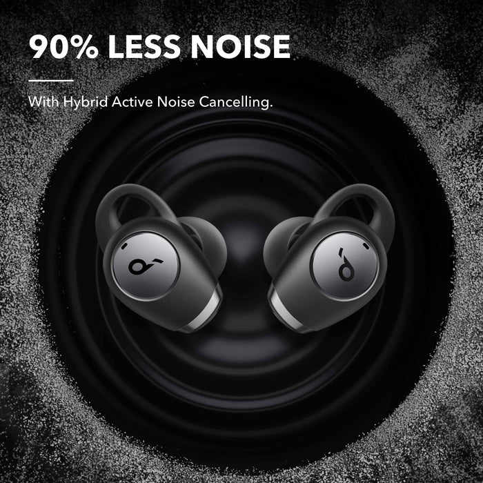 soundcore wireless earbuds with hybrid active noise cancelling