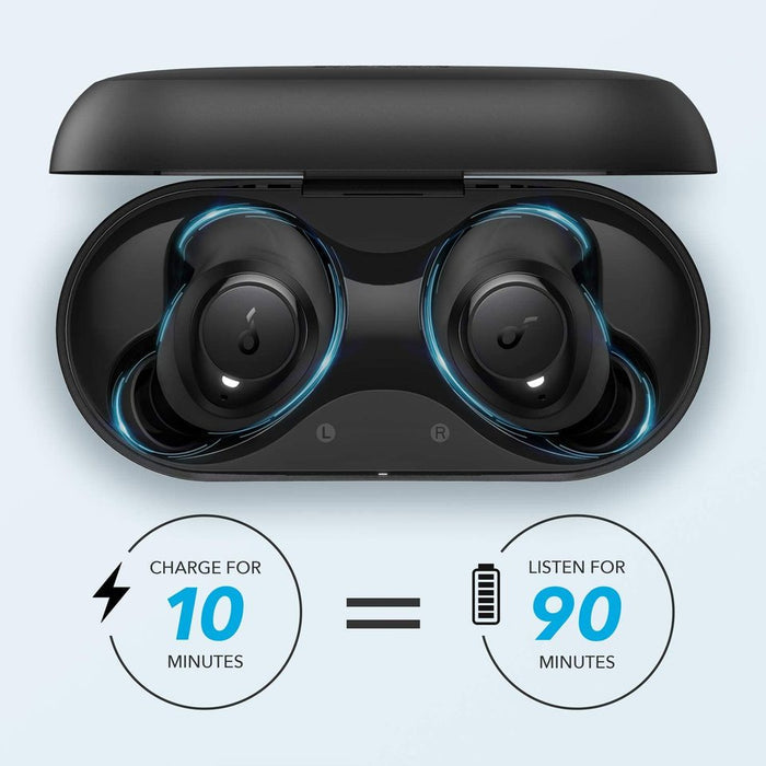 soundcore earbuds with fast charge for ninety minutes listening