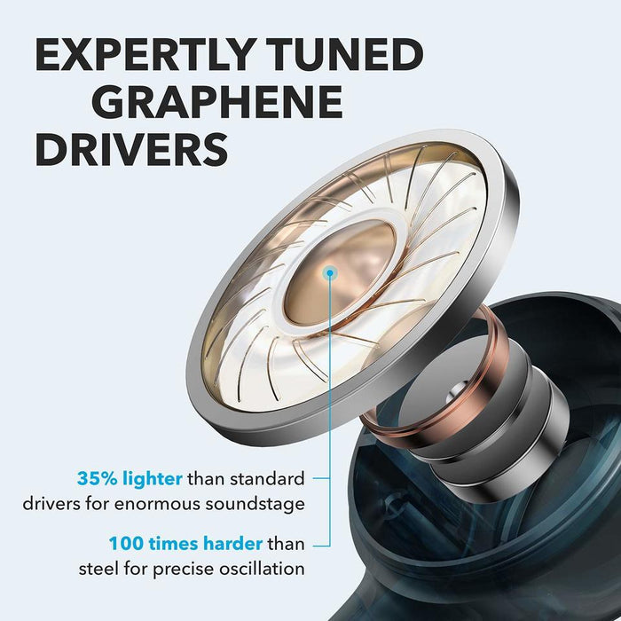 soundcore graphene drivers with lighter and harder materials
