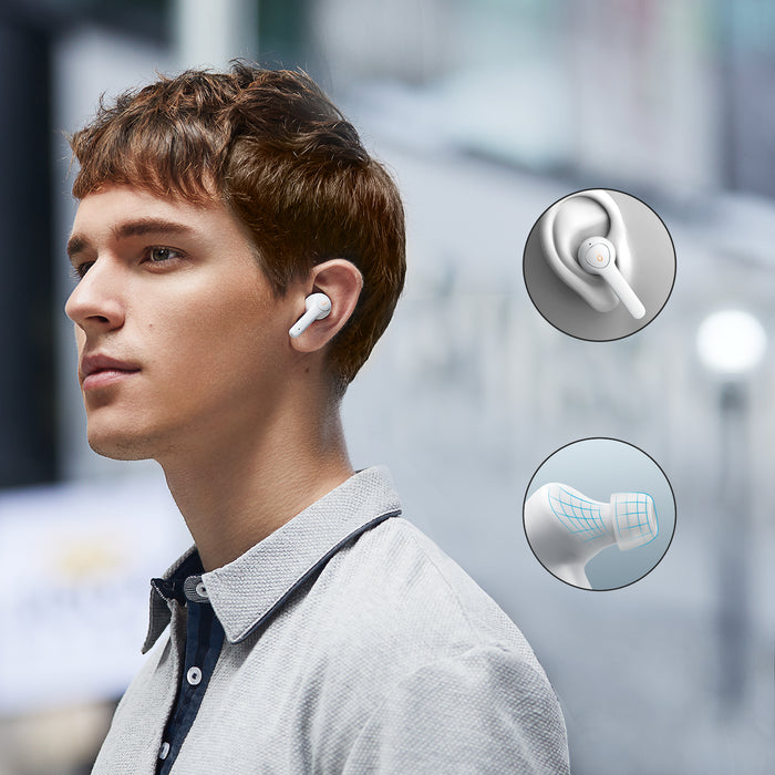 soundcore earbuds with ergonomic fit and mesh design