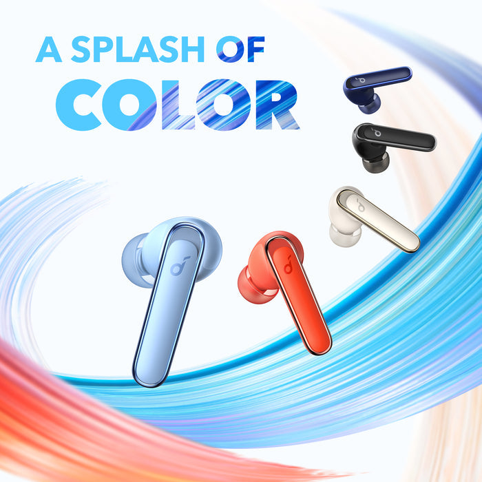 soundcore earbuds with colorful style for music