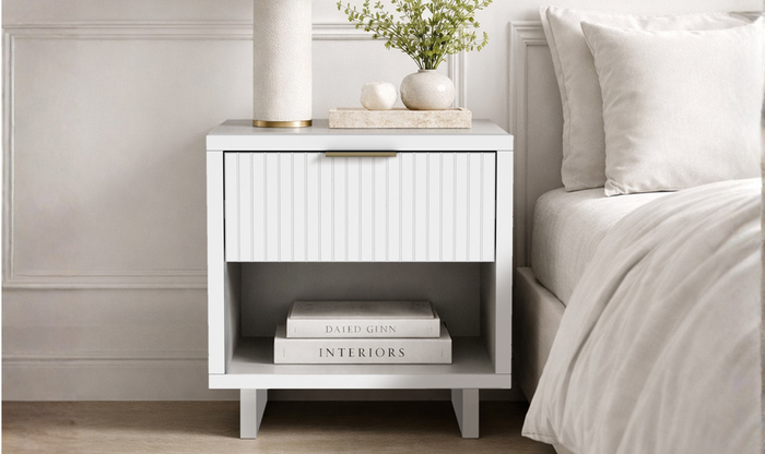 Manhattan Comfort Elara Wooden Nightstand With Drawer