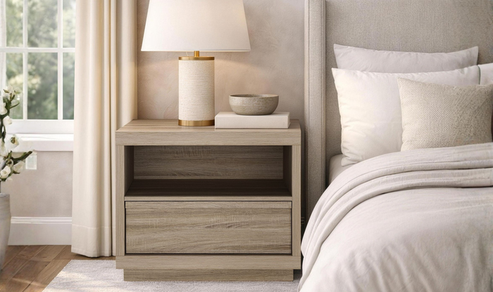 Manhattan Comfort Navis Wooden Nightstand-Jennifer Furniture