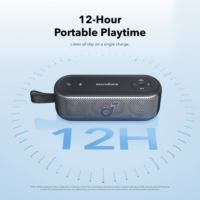 soundcore speaker with 12-hour playtime for long listening