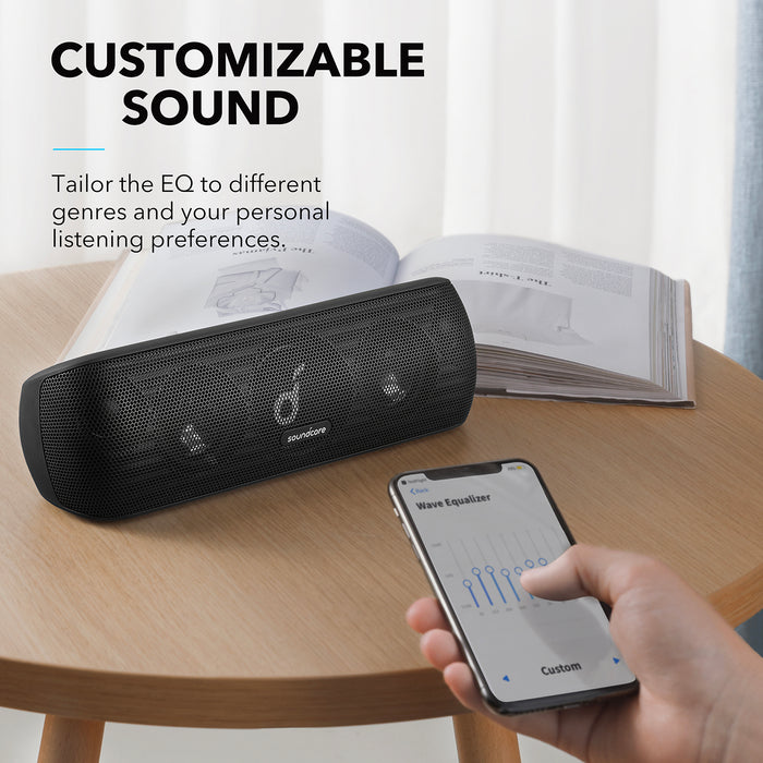 soundcore speaker for customizable EQ and genre preferences