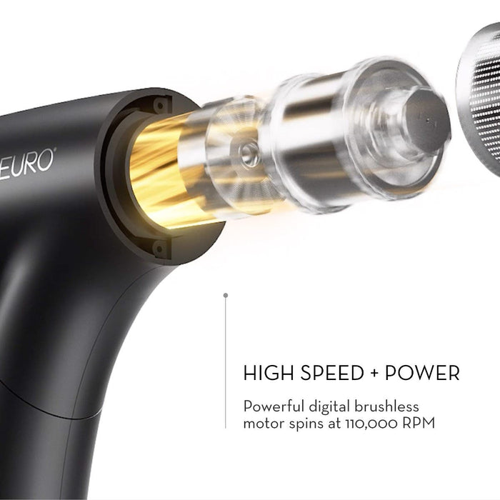 The Neuro Dry+ Hair Dryer features a powerful brushless digital motor that spins at 110,000 RPM.