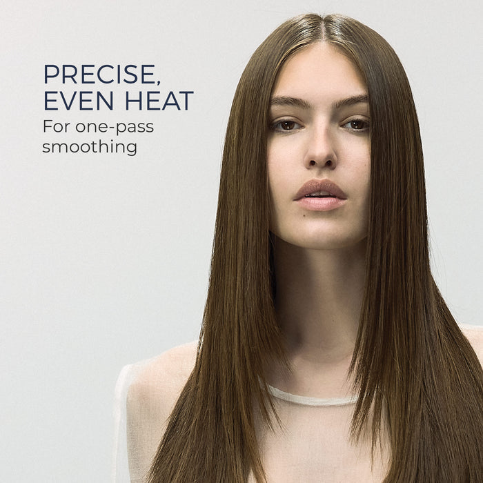 The Neuro Smooth 1.25" Ceramic Straightening & Styling Iron provides precise even, heat for one-pass smoothing.