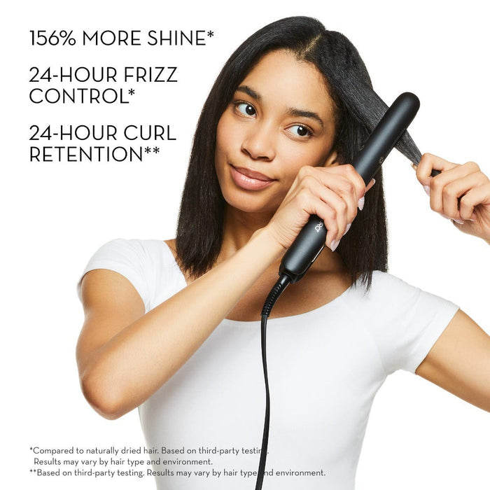 The Neuro Style+ 1" Smoothing & Straightening Iron provides 156% more shine, 24-hour frizz control and curl retention.