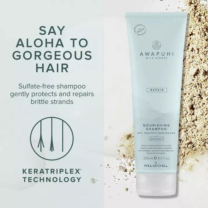 Awapuhi Wild Ginger Nourishing Shampoo infographic