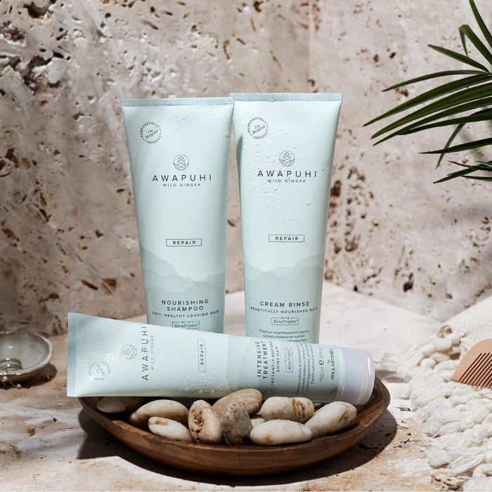 Artistic image of Awapuhi Wild Ginger Repair Collection in a lifestyle setting