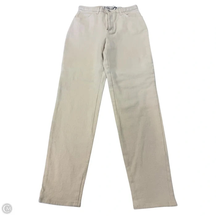 Pants Cropped By Moda Intl In Cream, Size: 12