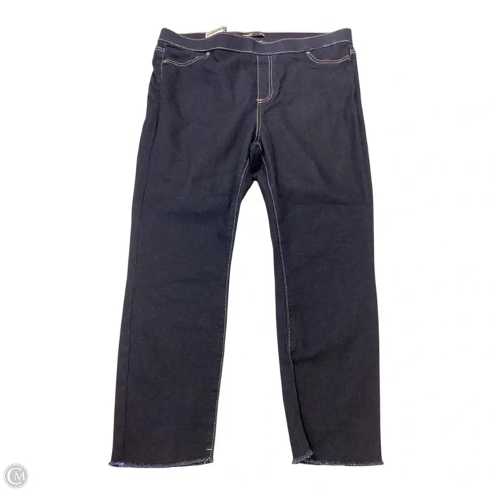 Pants Cropped By Simply Vera In Blue, Size: Xl