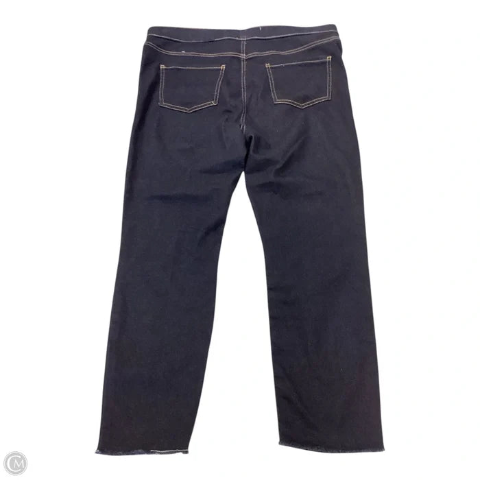 Pants Cropped By Simply Vera In Blue, Size: Xl