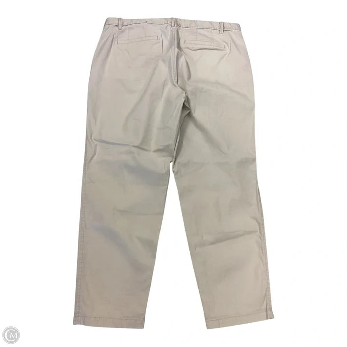 Pants Cropped By Talbots In Cream, Size: 16