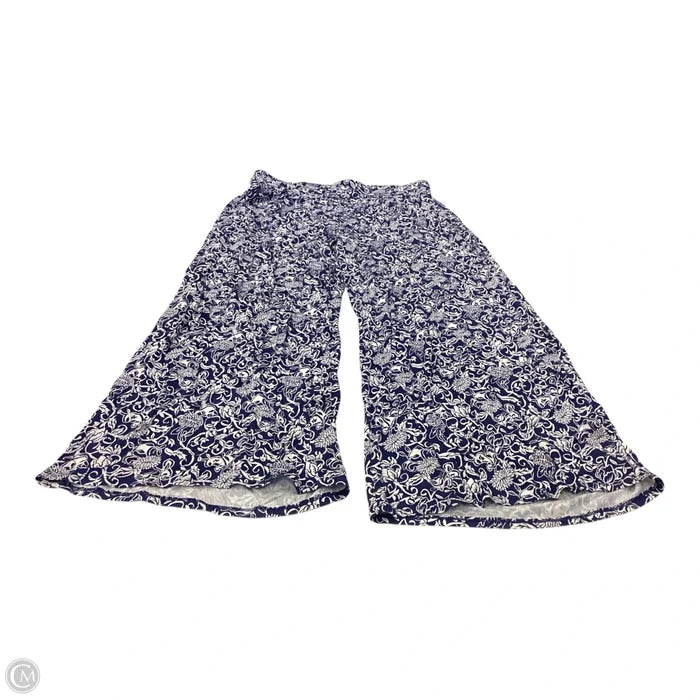 Pants Lounge By Lane Bryant In Blue & White, Size: 14