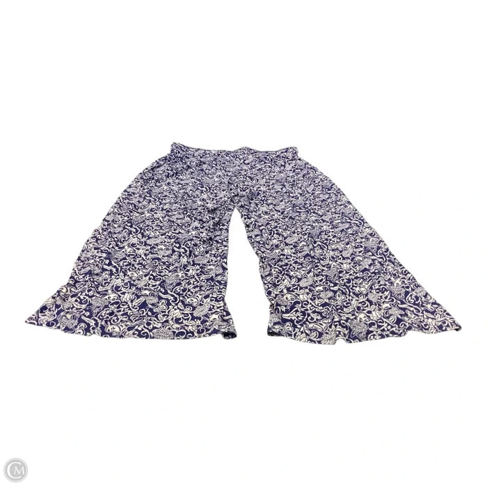 Pants Lounge By Lane Bryant In Blue & White, Size: 14