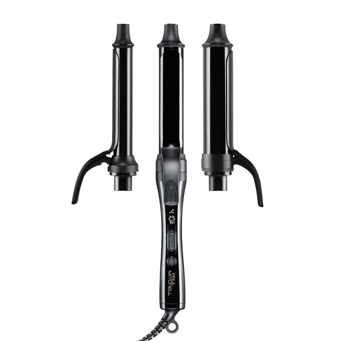 The Paul Mitchell Clipped 3-in-1 Ceramic Interchangeable Curling Iron is ideal for curling all hair types.