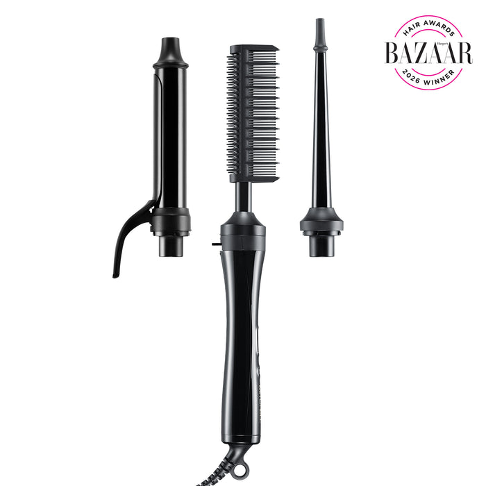 The Paul Mitchell Texture 3-in-1 Interchangeable Curling Iron & Hot Comb is ideal for styling textured hair.