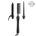 The Paul Mitchell Texture 3-in-1 Interchangeable Curling Iron & Hot Comb is ideal for styling textured hair.