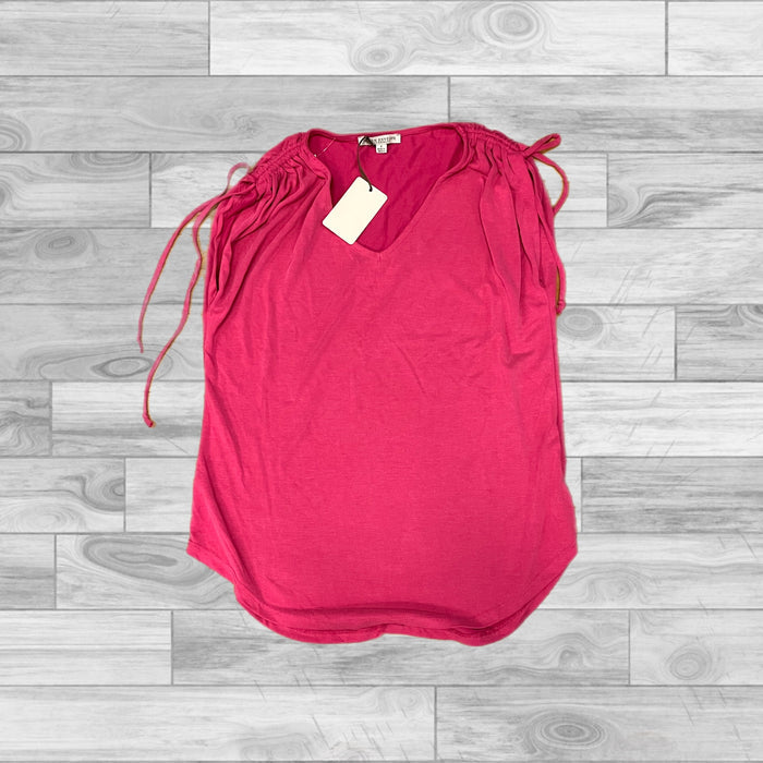 Pink Top Short Sleeve Green Envelope, Size S