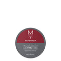 A container of Mitch Reformer Texture Cream with high hold and matte finish, designed for creating textured, relaxed hairstyles.