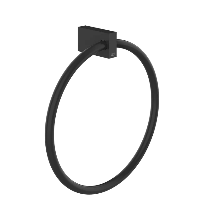 Rettangolo Towel Ring - 20909 Bathroom Accessories GESSI Matte Black