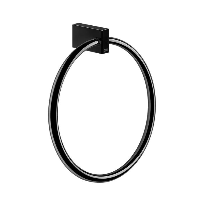 Rettangolo Towel Ring - 20909 Bathroom Accessories GESSI Black Metal PVD