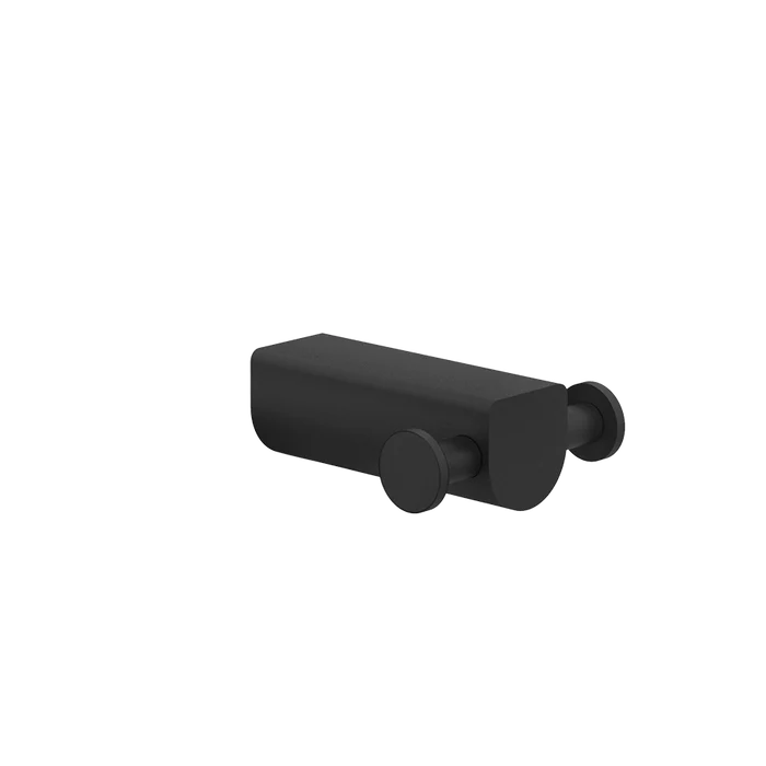 Rilievo Double Garment Hook - 59522 Bathroom Accessories GESSI Matte Black