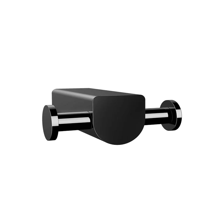 Rilievo Double Garment Hook - 59522 Bathroom Accessories GESSI Black Metal PVD