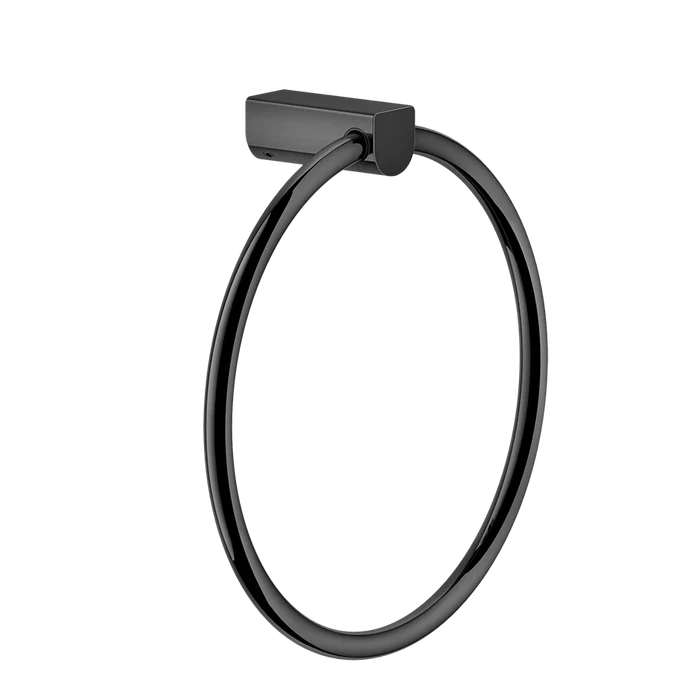 Rilievo Towel Ring - 59509 Bathroom Accessories GESSI Black Metal PVD