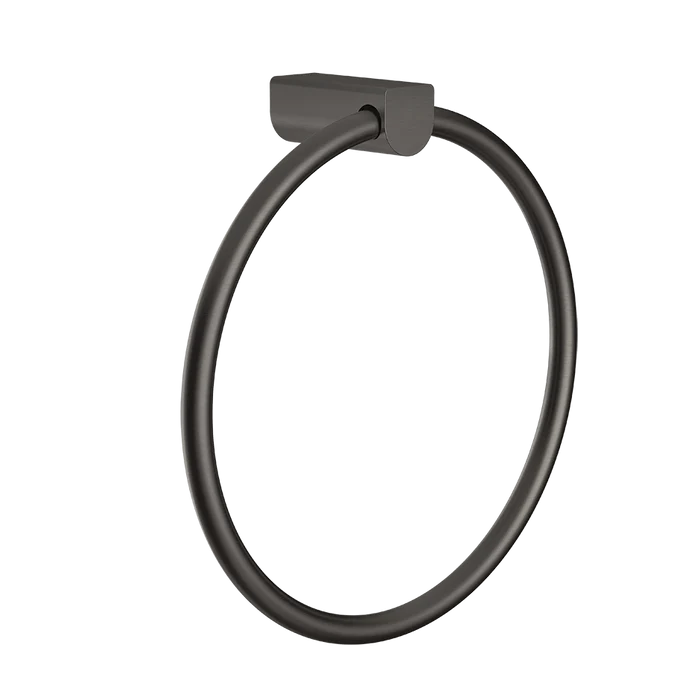 Rilievo Towel Ring - 59509 Bathroom Accessories GESSI Black Metal Brushed PVD