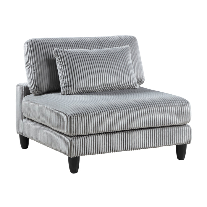 Robstown Grey Corduroy Modular Sectional Collection