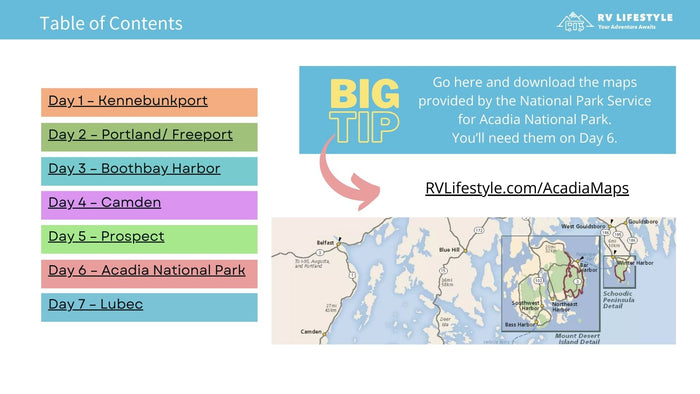 RV Lifestyle Guide to Coastal Maine: A 7-Day RV Adventure Along the Rocky Coast, Acadia, and Beyond
