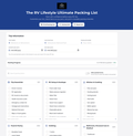 RV Lifestyle Ultimate Packing List Tool - Web App for RV Trip Packing, Customizable by Category, Instant Access