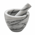 Salerno White Marble Mortar And Pestle