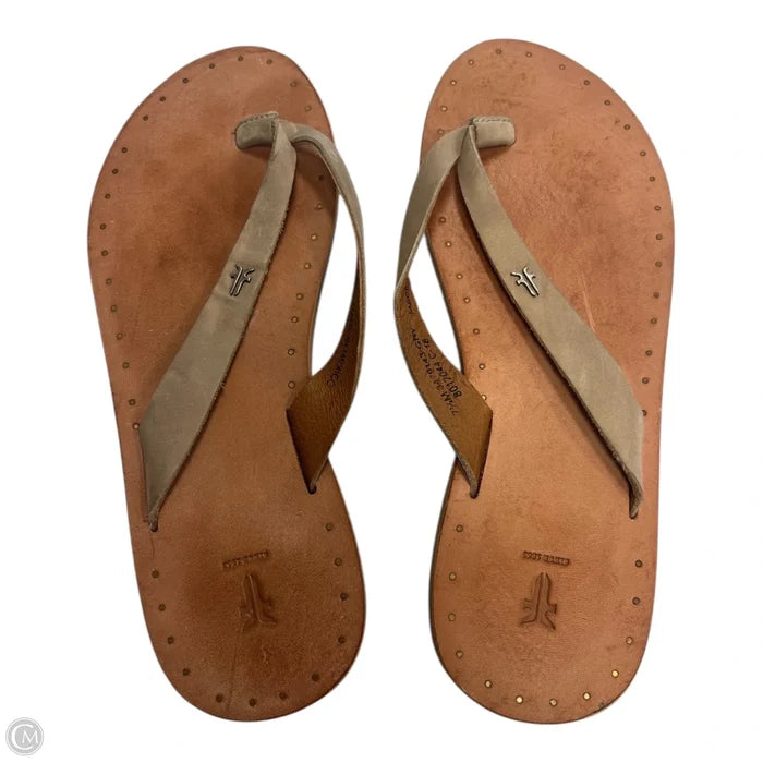 Sandals Designer By Frye In Tan, Size: 7.5