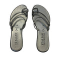 Sandals Flats By Italian Shoemakers In Silver, Size: 6.5