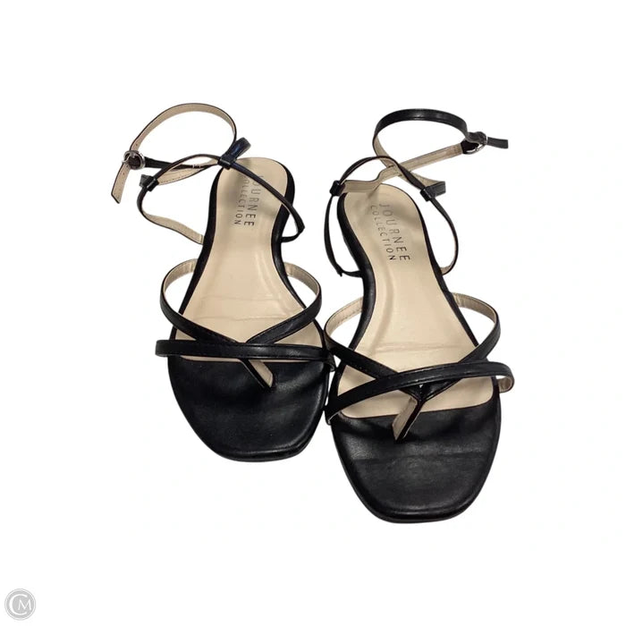 Sandals Flats By Journee In Black, Size: 7