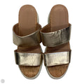Sandals Heels Wedge By Aerosoles In Gold, Size: 10