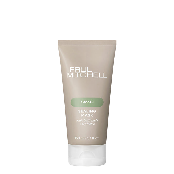 A tube of Paul Mitchell Sealing Mask on a white background