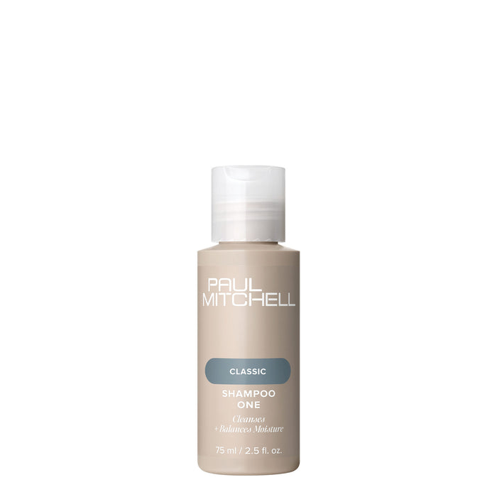 Bottle of Paul Mitchell Shampoo One on a white background