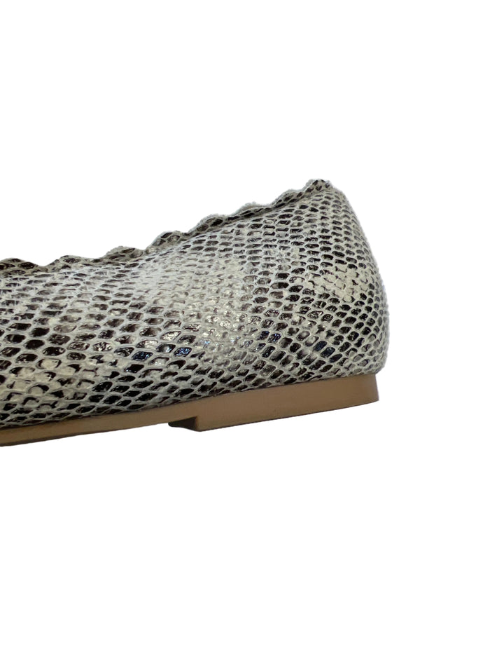 Shoes Flats Ballet By Restricted In Snakeskin Print, Size: 8