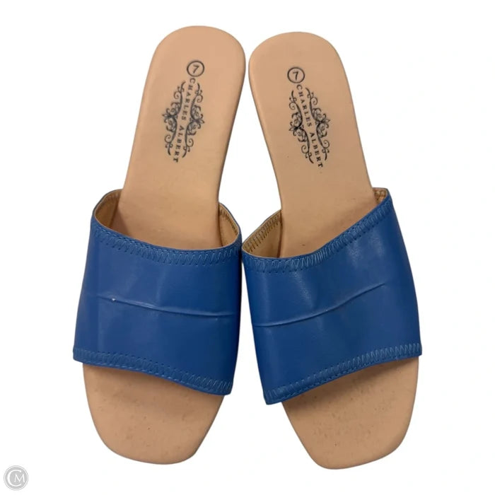Shoes Heels Block By Clothes Mentor In Blue, Size: 7