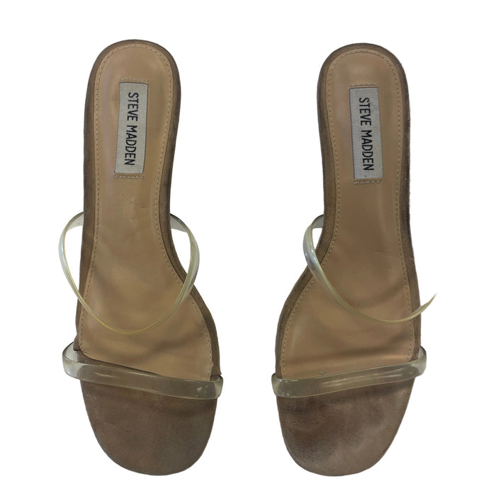Shoes Heels Block By Steve Madden In Tan, Size: 7.5