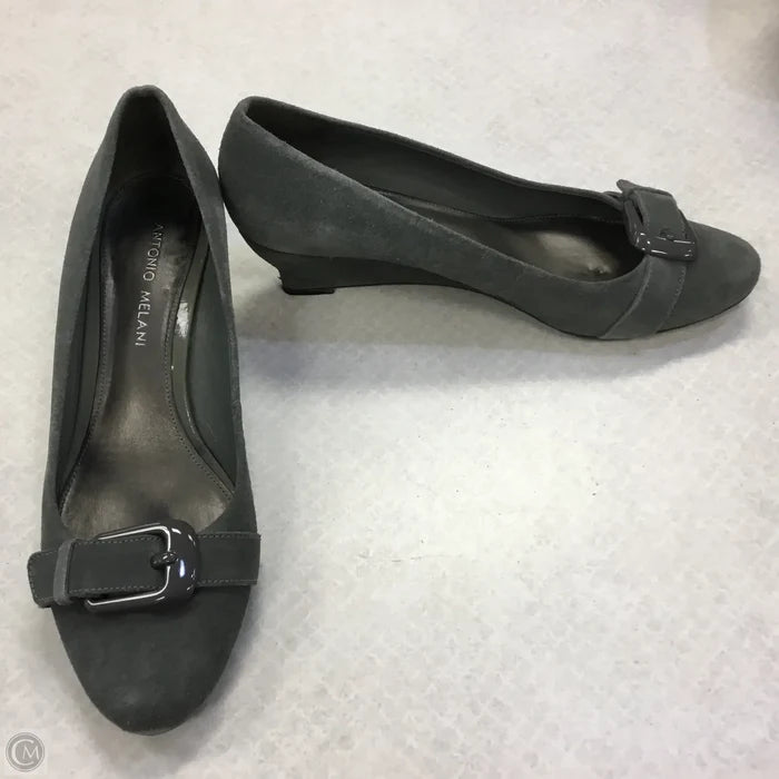 Shoes Heels Wedge By Antonio Melani In Grey, Size: 8.5