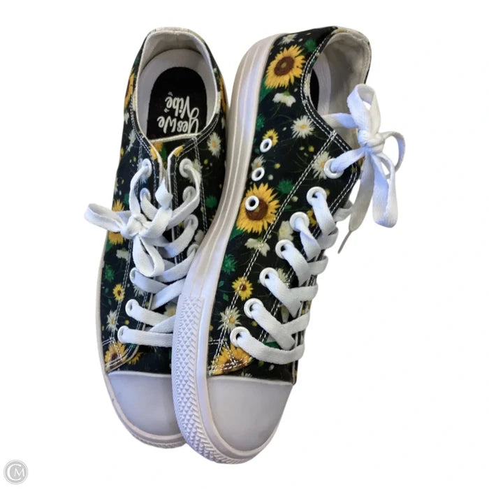 Shoes Sneakers By Clothes Mentor In Black & Yellow, Size: 8.5
