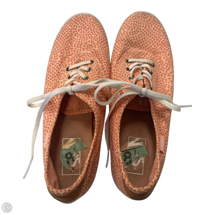 Shoes Sneakers By Vans In Orange, Size: 8.5