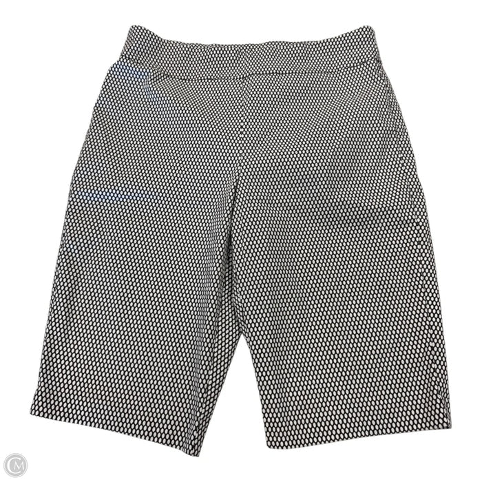 Shorts By Chicos In Black & Cream, Size: 2 (Large)